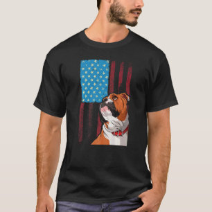 T-shirt Chien anglais du drapeau américain Chien patriotiq