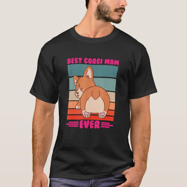 T-shirt chien animal meilleur corgi maman jamais (Devant)