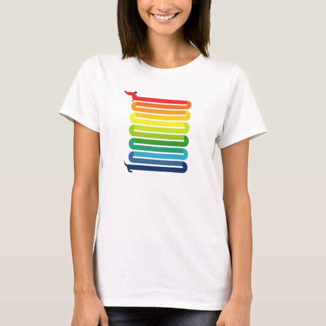 T-shirt Chien arc-en-ciel (Devant)