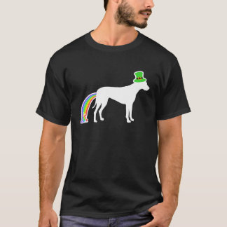 T-shirt Chien arc-en-ciel de la Saint-Patrick Rhodesian Ri