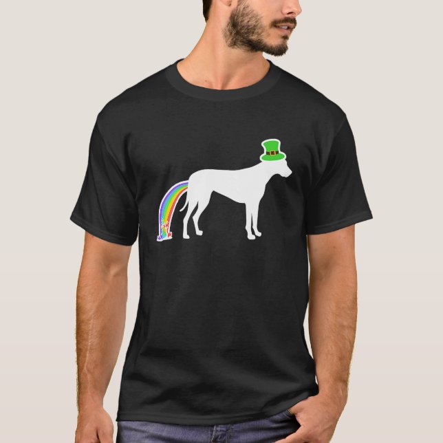 T-shirt Chien arc-en-ciel de la Saint-Patrick Rhodesian Ri (Devant)