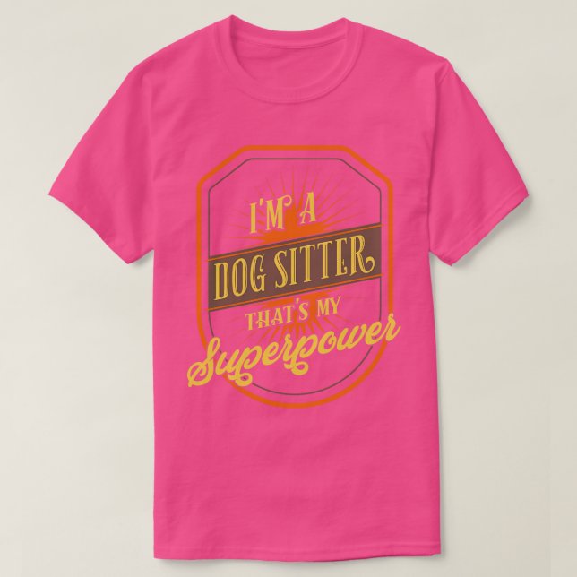 T-shirt Chien assis chien Sitter (Design devant)