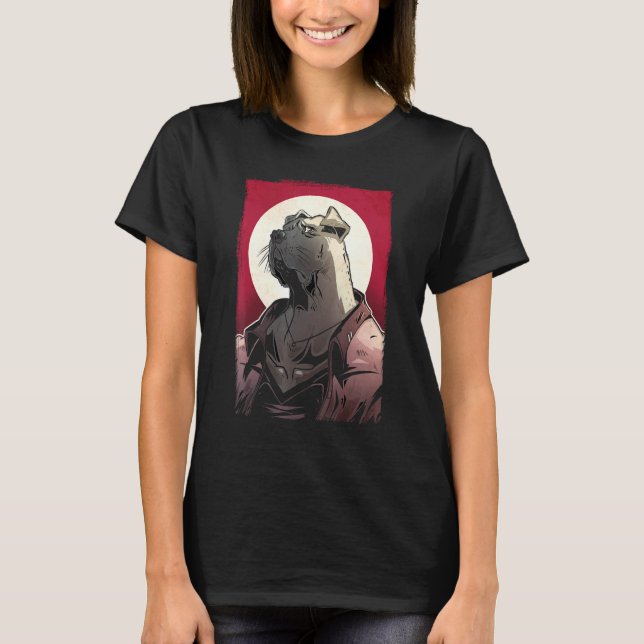 T-shirt Chien Athlète Sain Noir (Devant)