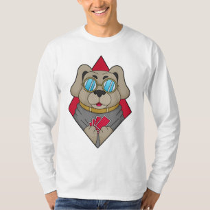 T-shirt Chien au Poker avec cartes de Poker