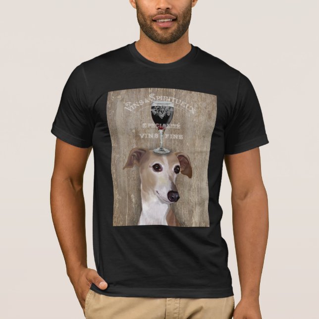 T-shirt Chien Au Vin Greyhound (Devant)