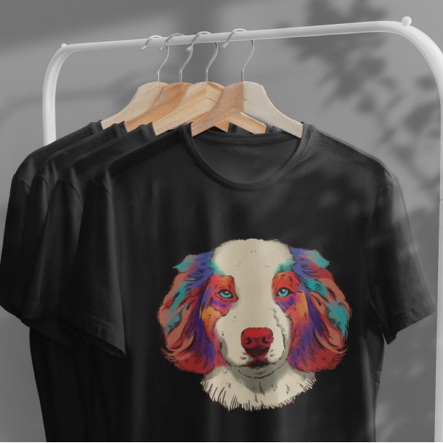 T-shirt Chien Australian Shepherd réaliste (Créateur téléchargé)