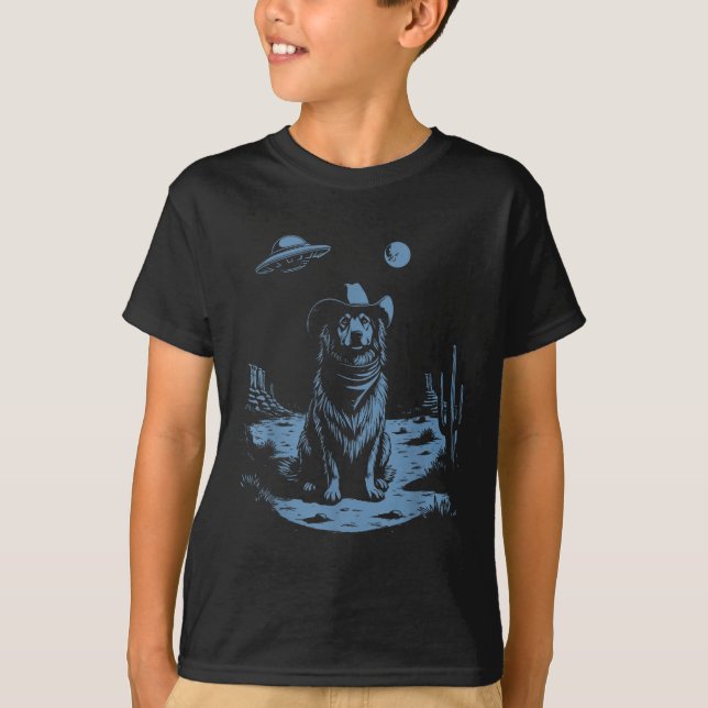 T-shirt Chien Australian Shepherd'Aussie Vintage Ufo Weste (Devant)