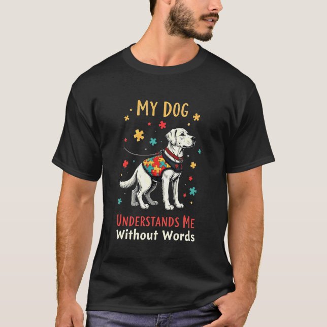 T-shirt Chien Autisme Sensibilisation Lien Unique Communic (Devant)