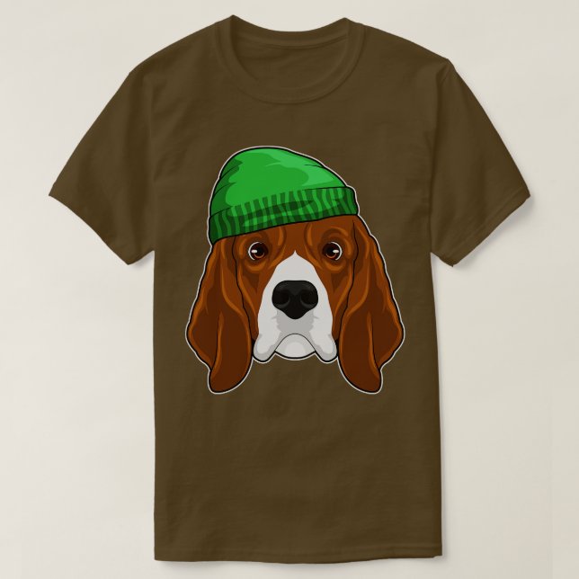 T-shirt Chien avec Beanie (Design devant)