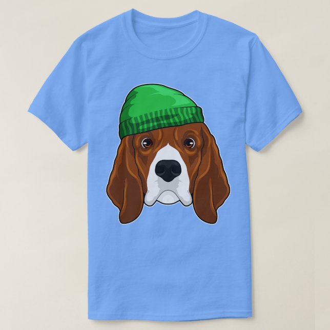 T-shirt Chien avec bonnet (Design devant)