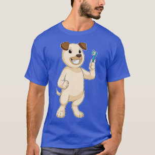T-shirt Chien avec brosse à dents