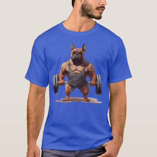 T-shirt Chien avec Dumbbell cadeau fille