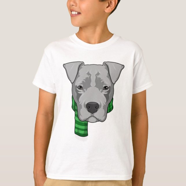 T-shirt Chien avec Écharpe (Devant)