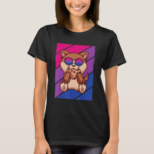 T-shirt Chien avec fierté Bisexuel Drapeau LGBTQ Fière All