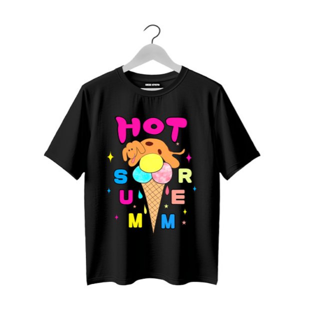 T-shirt Chien avec glace (Créateur téléchargé)