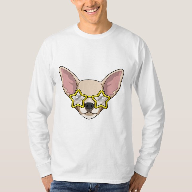 T-shirt Chien avec lunettes de soleil (Devant)