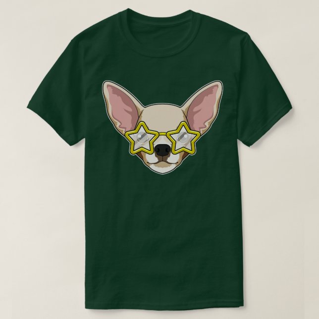 T-shirt Chien avec lunettes de soleil (Design devant)