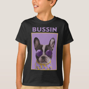 T-shirt Chien avec Sungles Bulldog Bussin