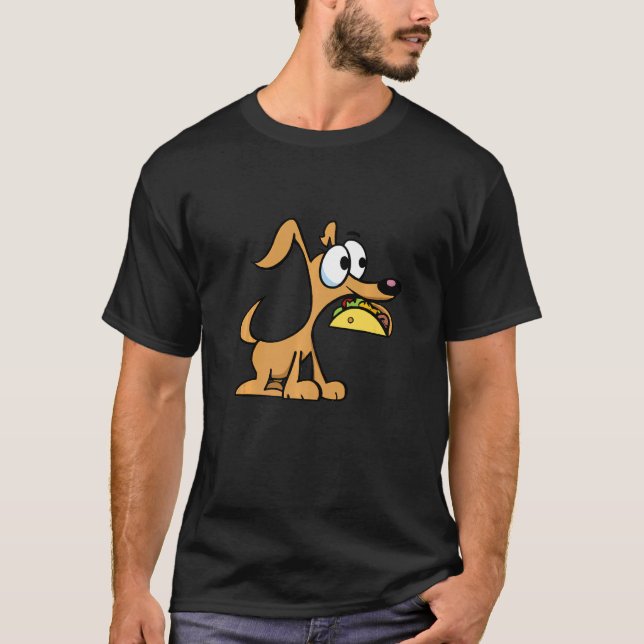 T-shirt Chien avec un Taco (Devant)