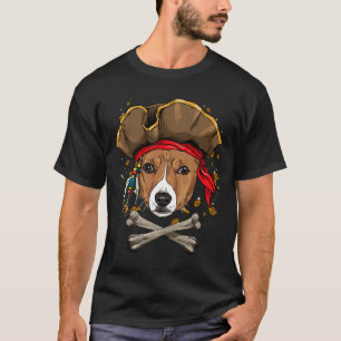 T-shirt Chien Basenji Jolly roger africain Basenji Chien P
