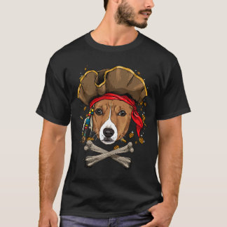 T-shirt Chien Basenji Jolly roger africain Basenji Chien P