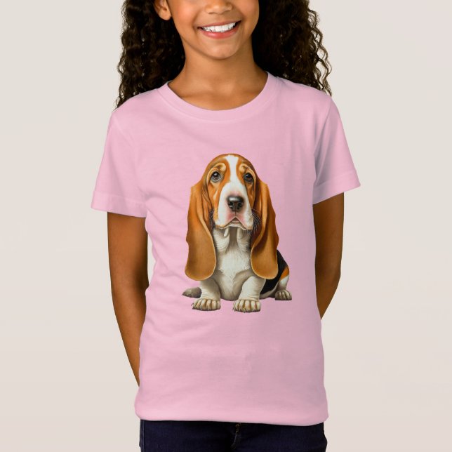 T-Shirt Chien, Basset Hound (Devant)