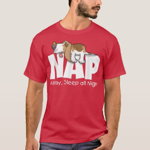 T-shirt Chien Basset Hound Drôle Fait La Sieste Toute La J