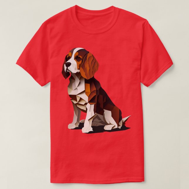 T-shirt Chien Beagle Abstrait (Design devant)