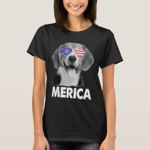 T-shirt Chien Beagle américain Patriotique Merica Usa