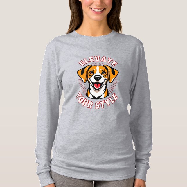 T-shirt Chien Beagle avec Art Textuel (Devant)
