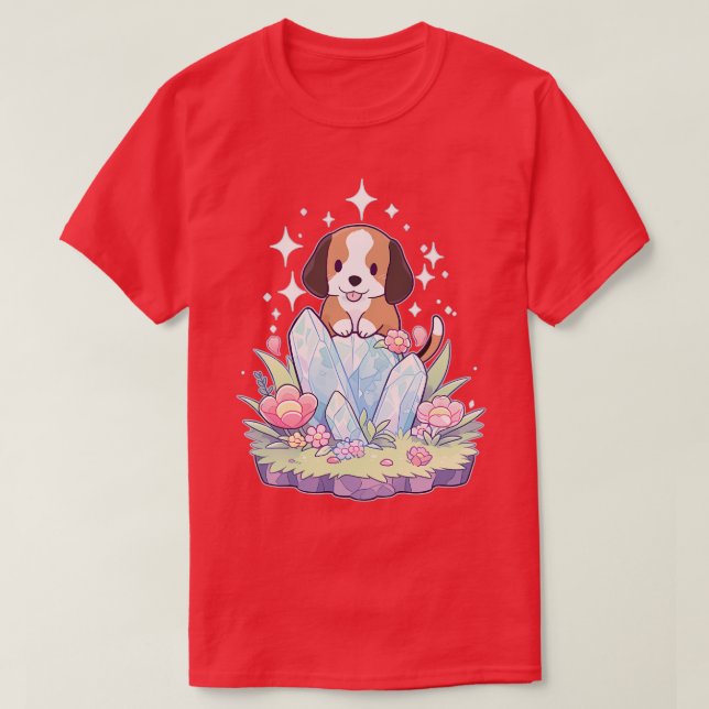 T-shirt Chien beagle Crystal (Design devant)