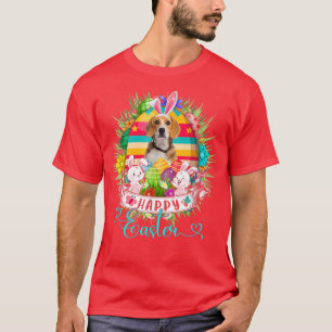 T-shirt Chien beagle Dans Les Oeufs De Pâques Basket Bunni