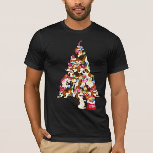 T-shirt Chien Beagle de Noël Chien Chien Chien Mignonne