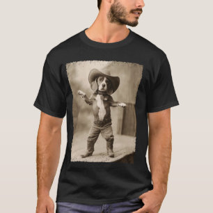 T-shirt Chien Beagle Drôle Cowboy Ridicule