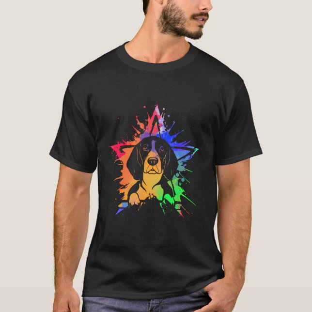 T-shirt Chien beagle Drôle Dire (Devant)