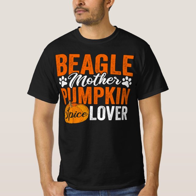 T-shirt Chien beagle Halloween Citrouille Vêtements Automn (Devant)