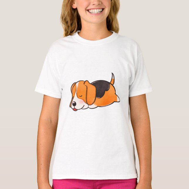 T-shirt Chien, Beagle, Nature (Devant)