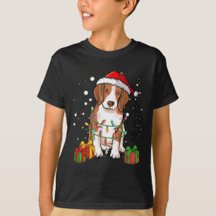 T-shirt Chien beagle Noël Arbre Lumières Père Noël Chien X