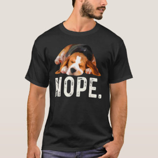 T-shirt Chien Beagle Nope Lazy