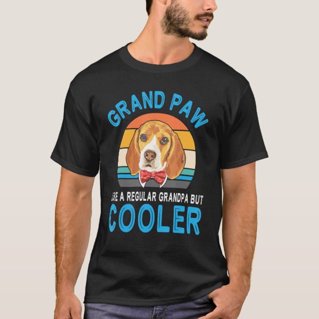 T-shirt Chien beagle Papa Grand Paw Comme Un Grand-Père B (Devant)
