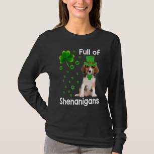 T-shirt Chien beagle Plein De Shenanigans Leprechaun St Pa