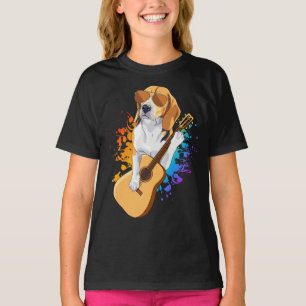 T-shirt Chien beagle Portant des lunettes de soleil Jouant