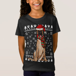 T-Shirt Chien belge de Malinoi Santa Hat Noël laid