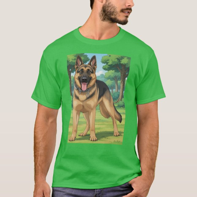 T-SHIRT CHIEN BERGER (Devant)