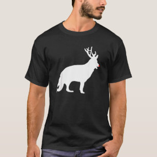 T-shirt Chien berger allemand Antlers rennes de Noël Antle