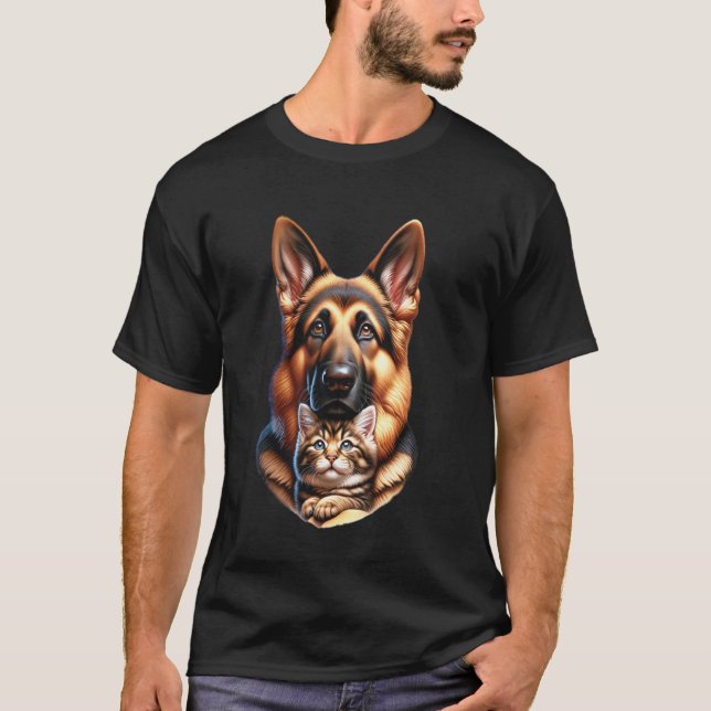 T-shirt Chien berger allemand avec conception d'animal de  (Devant)