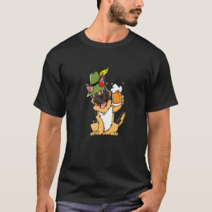 T-shirt Chien berger allemand Bière Oktoberfest Prost