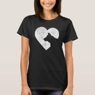 T-shirt Chien berger allemand Coeur drôle Saint Valentin D