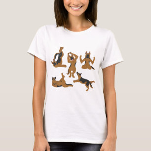 T-shirt Chien berger allemand faisant du yoga