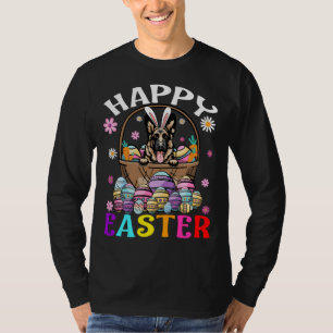 T-shirt Chien berger allemand Joyeux oeufs de lapin de Pâq